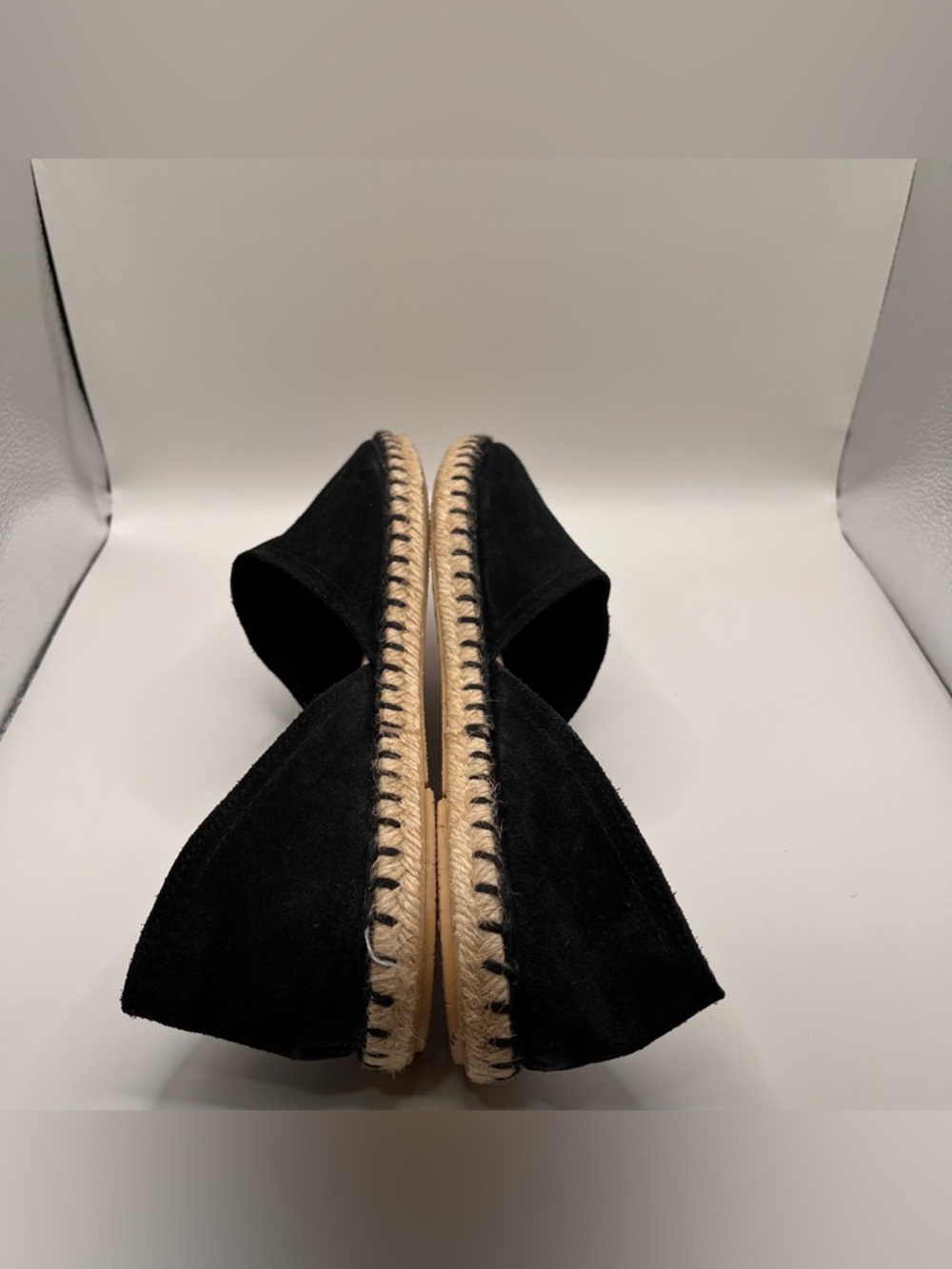 Miz Mooz Suede Espadrille Flats Carmena Black size 40 US 9-9.5 Suede - Picture 9 of 9